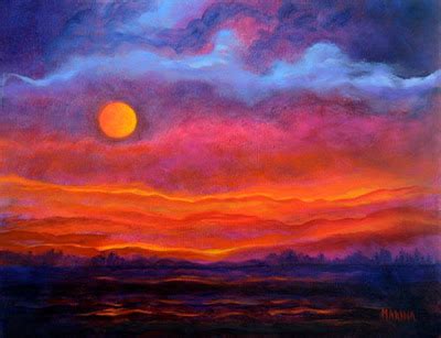 Marina Petro Adventures In Daily Painting Moonrise Original Full