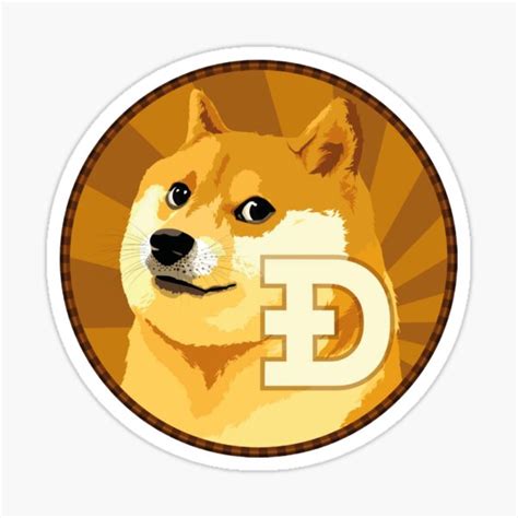 Dogecoin Logo Sticker For Sale By Crypto Fashion Redbubble