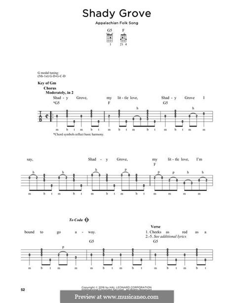Shady Grove Por Folklore Partituras On Músicaneo