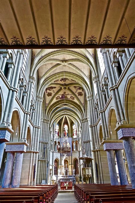 Cathedral Nave Church Ceiling Arch Medieval Architecture