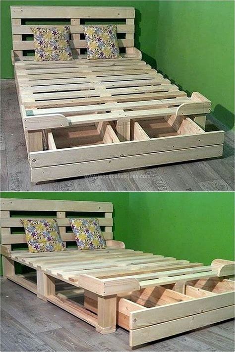 creative reusing ideas for used shipping pallets camas hechas en casa ideas de muebles de