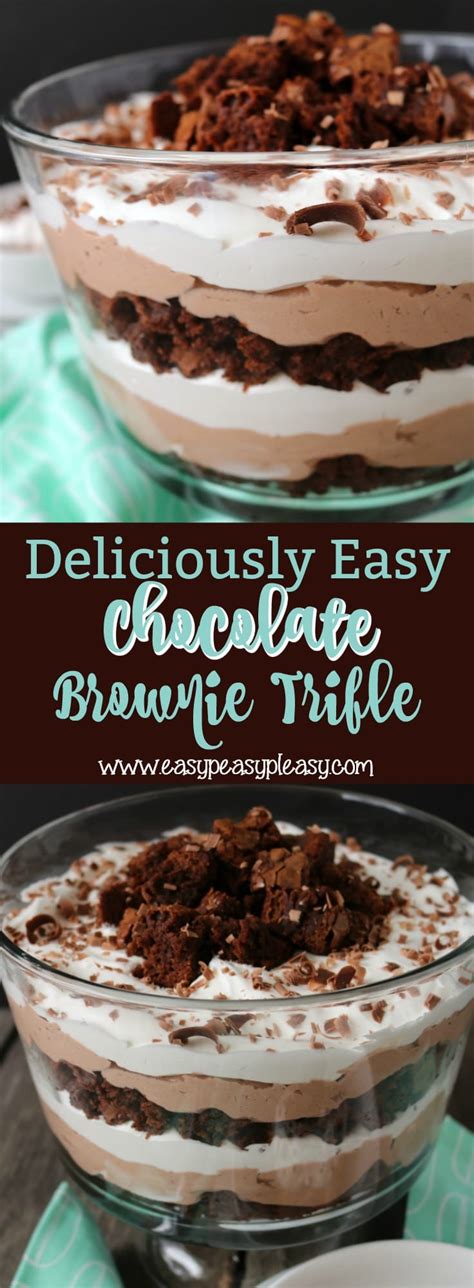 Deliciously Easy Chocolate Brownie Trifle Easy Peasy Pleasy