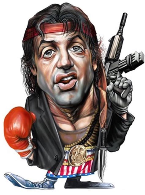 Sylvester Stallone Caricature Funny Caricatures Celebrity Caricatures
