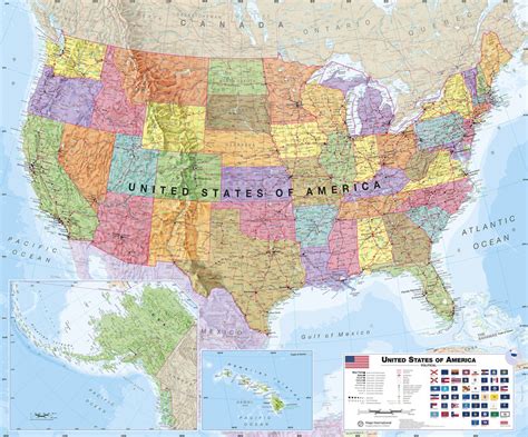 Political Usa Map Schickes Poster Photowall