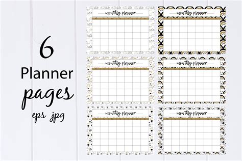 Monthly Planner Pages A4 Size Printable Digital Templates 670167