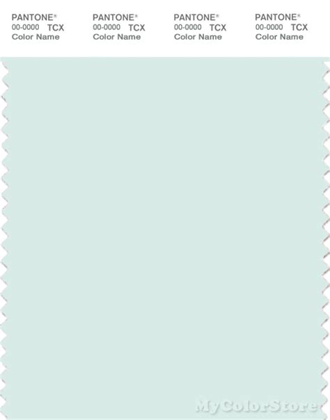 Pantone Smart 11 4805 Tcx Color Swatch Card Hint Of Mint