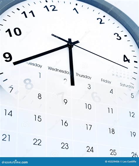 Clock And Calendar Stock Photo Image Of Measurement 45329456