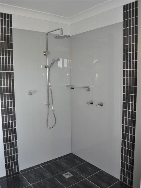 Acrylic Shower Splash Painted In Dulux Milton Moon Installed By