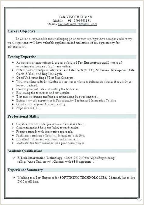 Your resume is a formal document and hence it's best to stick to simple corporate fonts and avoid the artistic or ambiguous ones here. Resume Format For Bsc Chemistry Freshers - BEST RESUME EXAMPLES