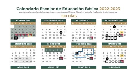 Conoce El Calendario Escolar Del Ciclo 2022 2023 De La Sep