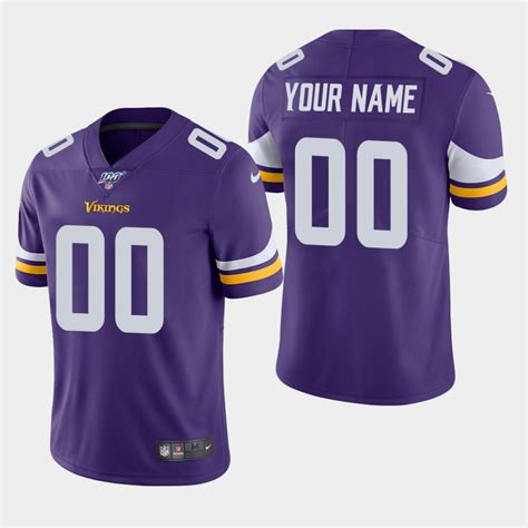 Mens Minnesota Vikings Customized Purple Team Color Vapor Untouchable