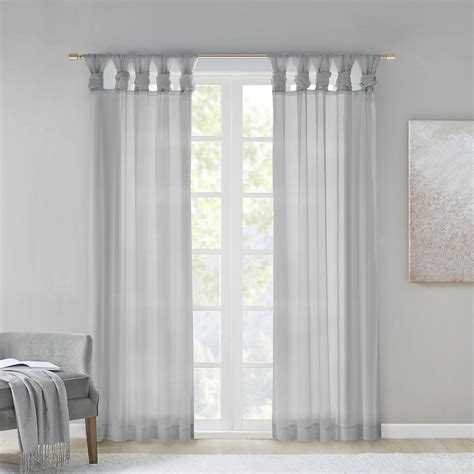 Madison Park 2 Pack Elowen Twisted Tab Voile Sheer Window Curtains