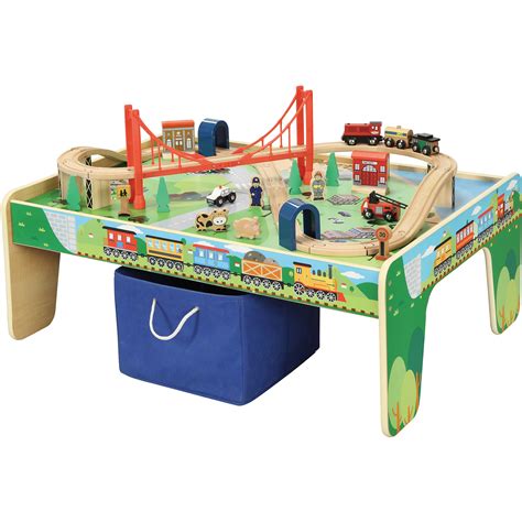 Choose from contactless same day delivery, drive up and more. Wooden 50-Piece Train Set with Small Table Only At Walmart ...