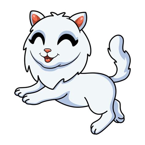 premium vector cute persian cat cartoon posing