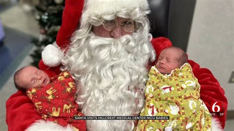 Santa Visits Hillcrest Medical Center Nicu Babies