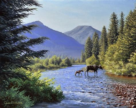 Beautiful Wildlife Art Prints Wildlife And Art Moose Painting