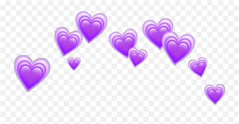 Purple Heart Emoji Crown Galaxy Girl Boy Aesthetic Hear Heart Emoji