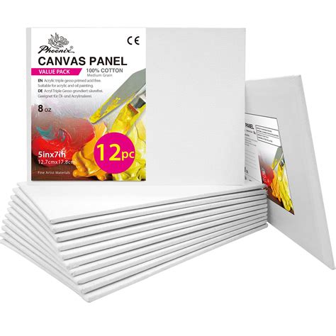 Buy Artist Painting Canvas Panels 5X7 Inch 12 Pack Triple Primed