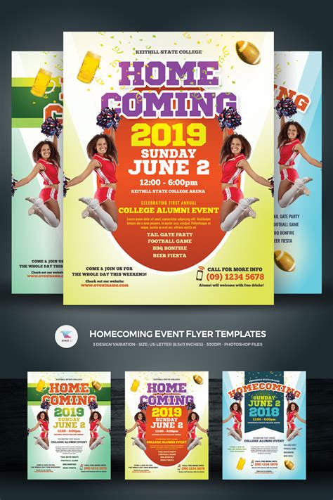 Homecoming Event Flyers Corporate Identity Template 71796