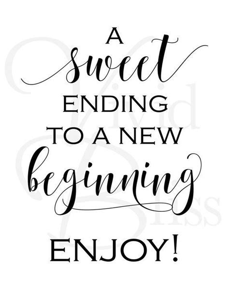 Template A Sweet Ending To A New Beginning Free Printable