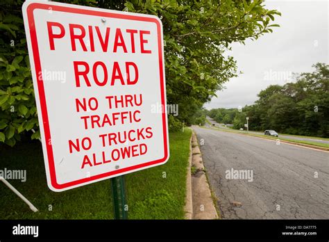 Private Road Sign Usa Stock Photo Alamy