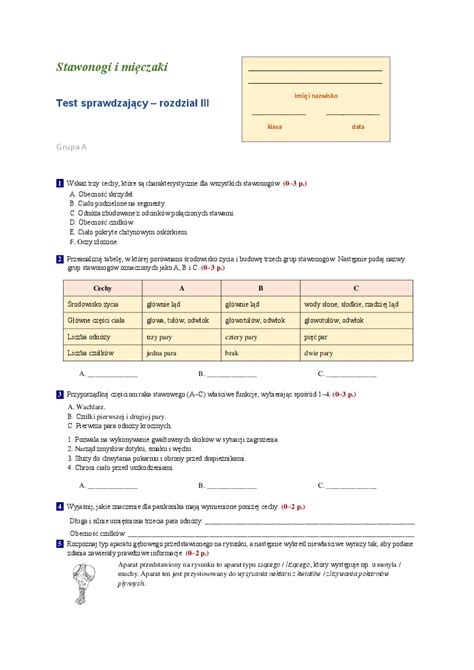 Test-po-dziale- III-stawonogi-i-miecza - Pobierz pdf z Docer.pl