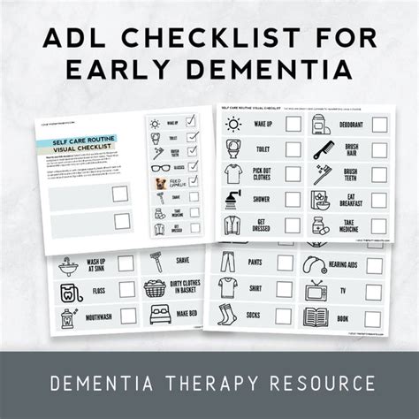 Adl Checklist For Early Dementia Therapy Insights