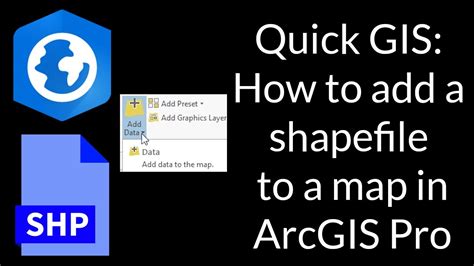 Quick Gis How To Add A Shapefile To A Map In Arcgis Pro Maps Gis