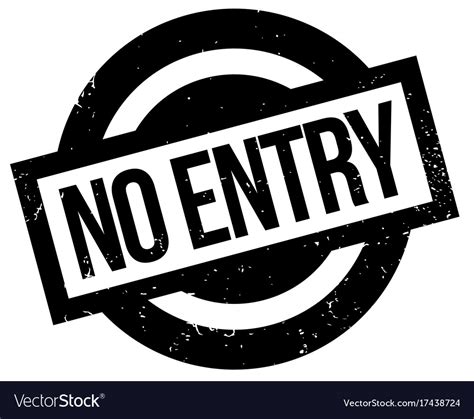 No Entry Rubber Stamp Royalty Free Vector Image