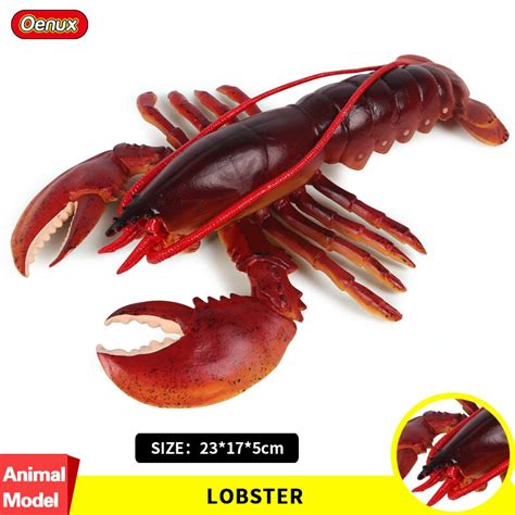Oenux Classic American Boston Lobster Simulation Sea Life Animal Red