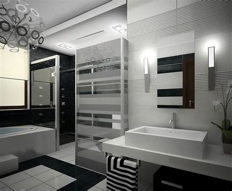 One half black, one half white. 20 Eye Catching and Luxurious Black and White Bathrooms ...