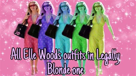 all elle wood s outfits in legally blonde one youtube