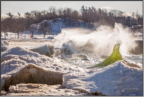 Ice Caves On Lake Michigan Muskegon Picture Michigan