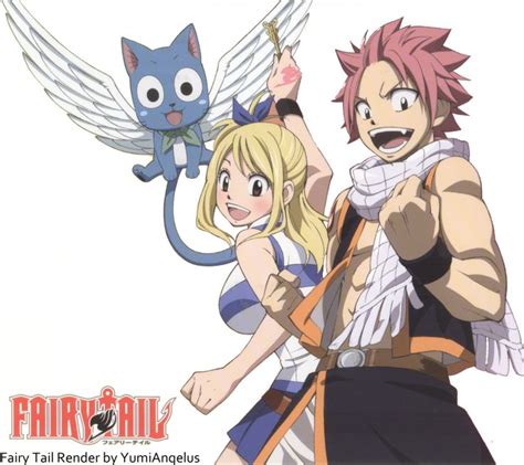 Fairy Tail Natsu And Lucy Fairy Tail Natsu Happy And Lucy Render By