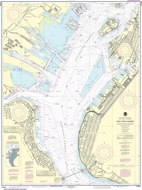 Noaa Nautical Chart 12334 New York Harbor Upper Bay And Narrows