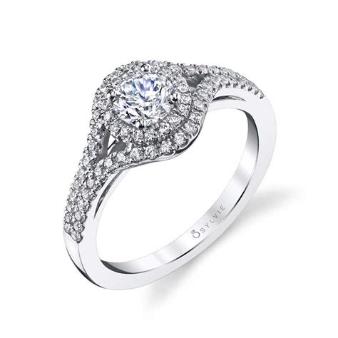 Let jared's collection of engagement rings guide and inspire you as you search for the perfect expression of your lasting love. Nadine - Double Halo Engagement Ring with Split Shank ...