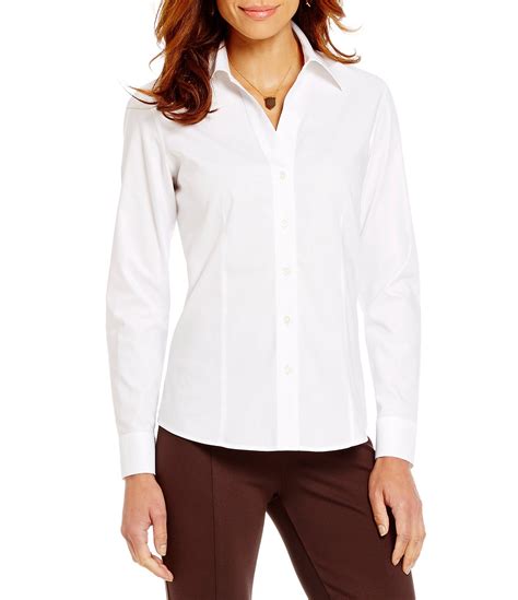 Investments Christine Gold Label Non Iron Long Sleeve Button Front