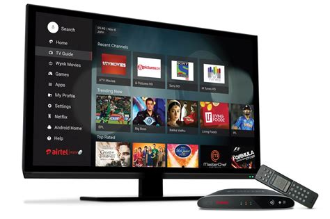 Airtel Internet Tv Hybrid Dth Set Top Box Powered By Android Tv For Rs