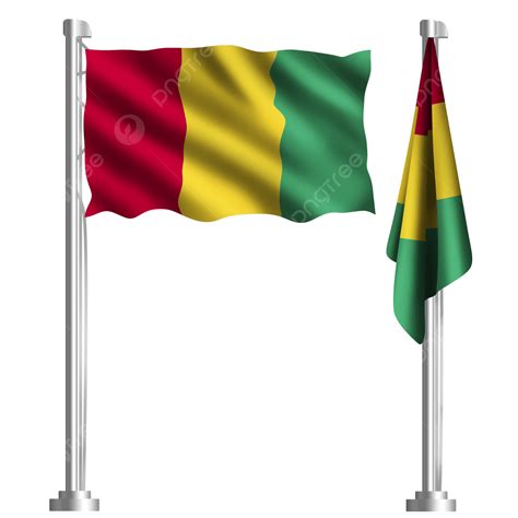 Vertical Flag Clipart Hd Png Vertical Tricolor Flag Waving Guinea Flag