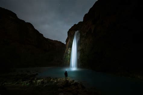 Havasupai At Night By Jeremy Bishop Unsplash Havasu Falls