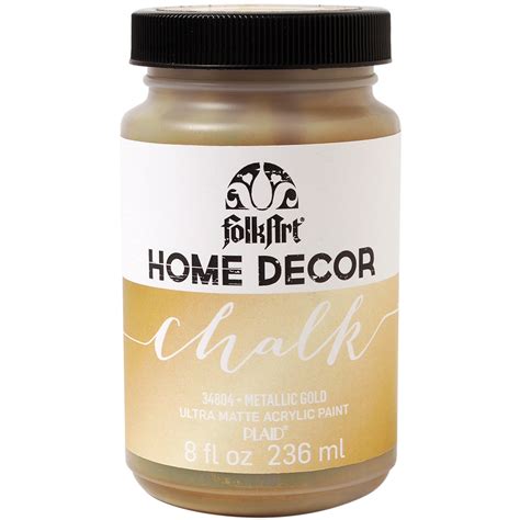 If you're looking for an excuse to treat yo' self—or your space—to something fresh, consider it found. FOLKART Home Decor Chalk Paint Metallic 8oz Gold