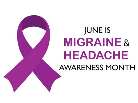 Vector Illustration Of National Migraine And Headache Awareness Month