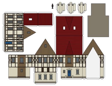 The Paper Model Of A Historical Half Timbered House Paper Models