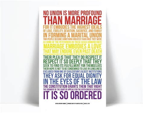 Gay Marriage Supreme Court Decision Art Print Same Sex Etsy
