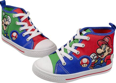 Super Mario Brothers Mario Luigi Kids Shoe Nintendo Hi