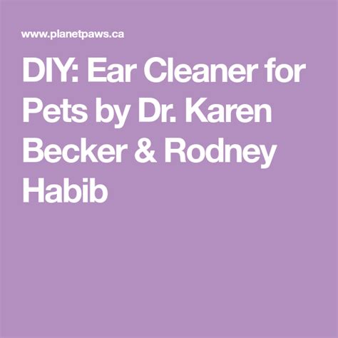 Diy Ear Cleaner For Pets By Dr Karen Becker And Rodney Habib Ear