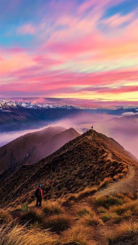 Roys Peak At Sunset Wanaka New Zealand Wallpaper Backiee