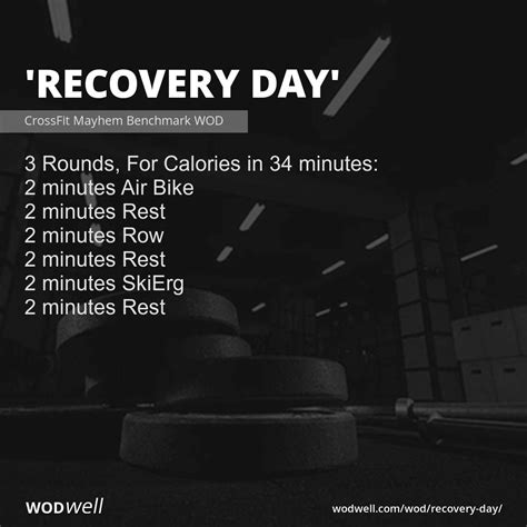 Recovery Day Workout Crossfit Mayhem Benchmark Wod Wodwell Wod