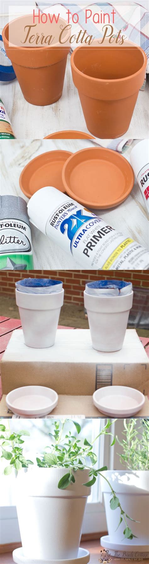 How To Paint Terra Cotta Pots With Spray Paint Terracotta Flower Pots
