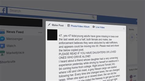 Verify Facebook Posts Spreading Sex Trafficking Fears In Midwest Free Nude Porn Photos